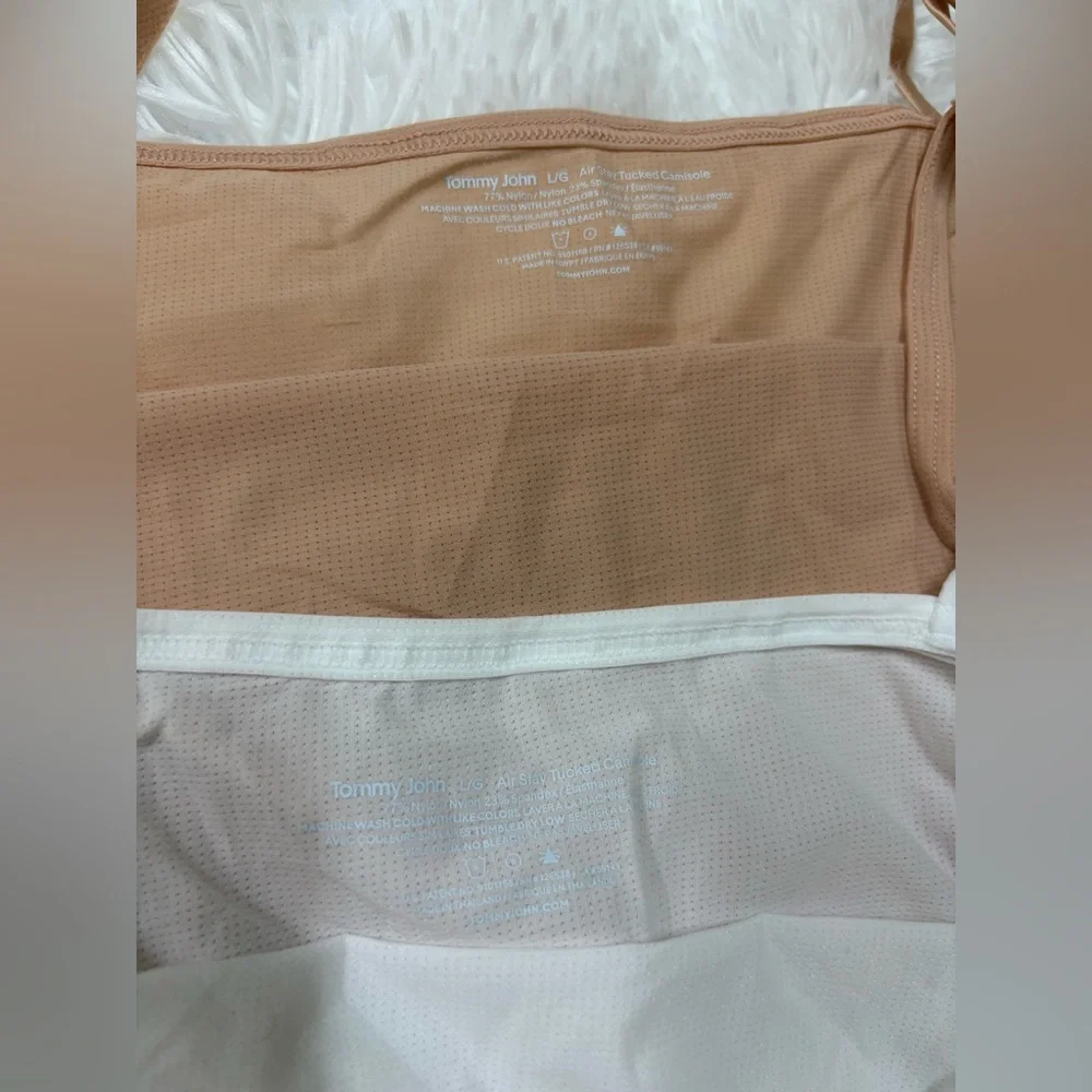 Tommy John White and Tan Camisole Tops Bundle